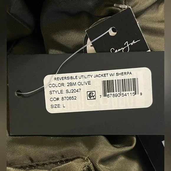 NWT- Waterproof Reversible Field Jacket Military Green and Camo Sherpa - Picture 7 of 8